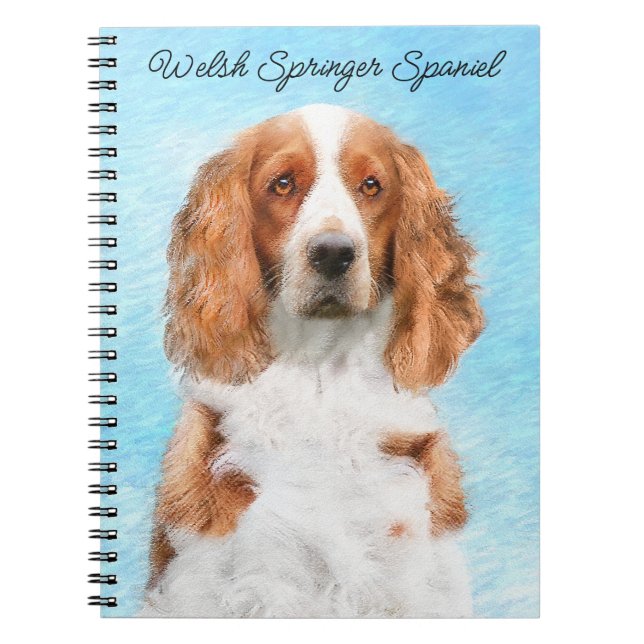 Welsh Springer Spanischmalerei - Original Dog Art Notizblock (Vorderseite)
