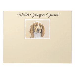 Welsh Springer Spanischmalerei - Original Dog Art Notizblock