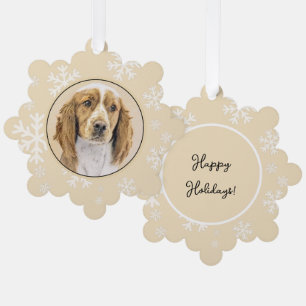 Welsh Springer Spanischmalerei - Original Dog Art Ornament Karte