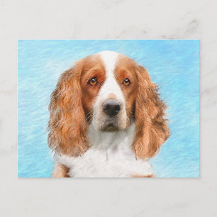 Welsh Springer Spanischmalerei - Original Dog Art Postkarte