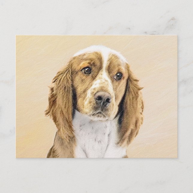 Welsh Springer Spanischmalerei - Original Dog Art Postkarte (Vorderseite)