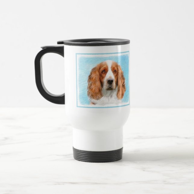 Welsh Springer Spanischmalerei - Original Dog Art Reisebecher (Links)