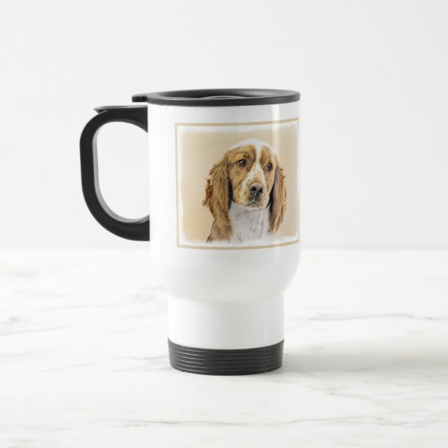 Welsh Springer Spanischmalerei - Original Dog Art Reisebecher (Links)