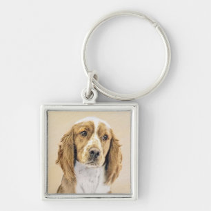 Welsh Springer Spanischmalerei - Original Dog Art Schlüsselanhänger