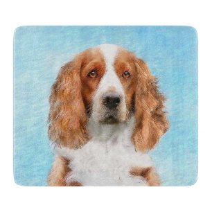 Welsh Springer Spanischmalerei - Original Dog Art Schneidebrett