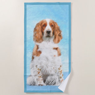 Welsh Springer Spanischmalerei - Original Dog Art Strandtuch
