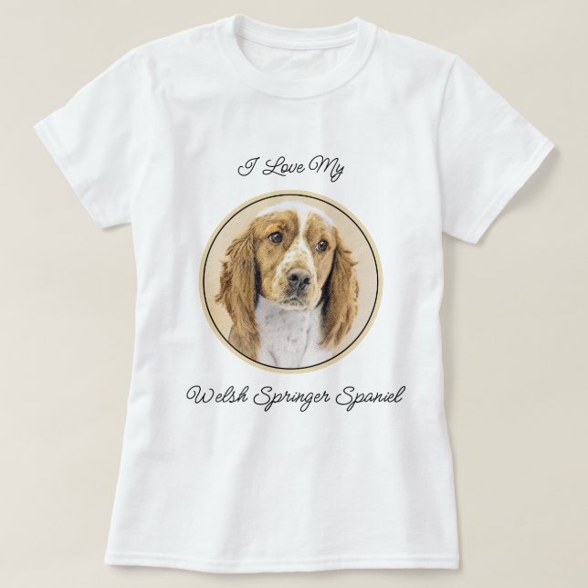 Welsh Springer Spanischmalerei - Original Dog Art T-Shirt (Design vorne)