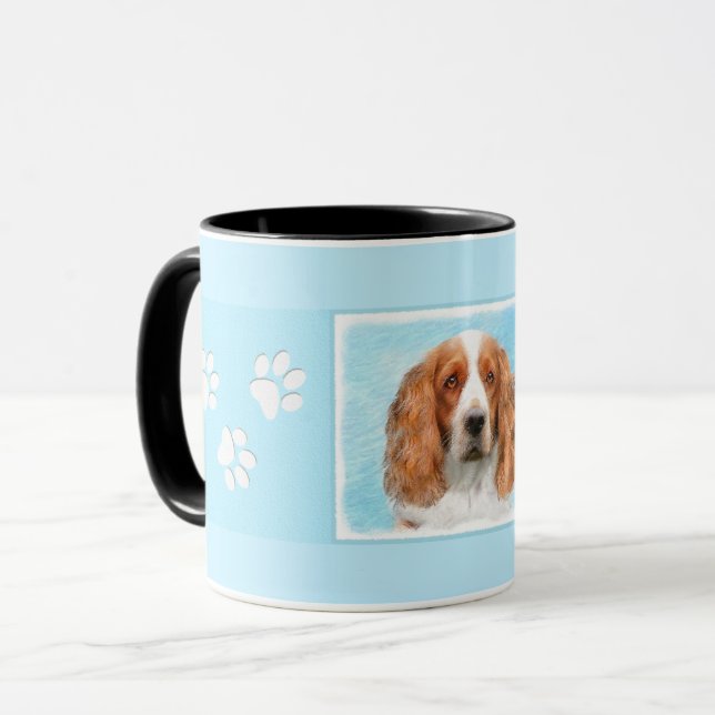 Welsh Springer Spanischmalerei - Original Dog Art Tasse (Vorderseite Links)