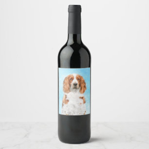 Welsh Springer Spanischmalerei - Original Dog Art Weinetikett
