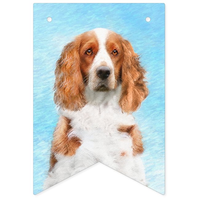 Welsh Springer Spanischmalerei - Original Dog Art Wimpelkette (Erste Fahne)