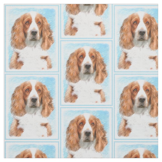 Welsh Springer Spanischmalerei - Original Hund Kun Stoff (Muster)