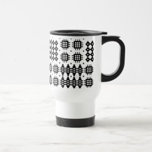 Welsh Tapestart Schwarz-weiße Travel Mug Reisebecher
