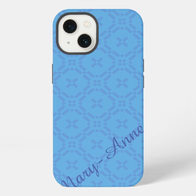 Welsh Tapestry Pattern, Blue iPhone 6 Xtreme Case Hülle (Rückseite)