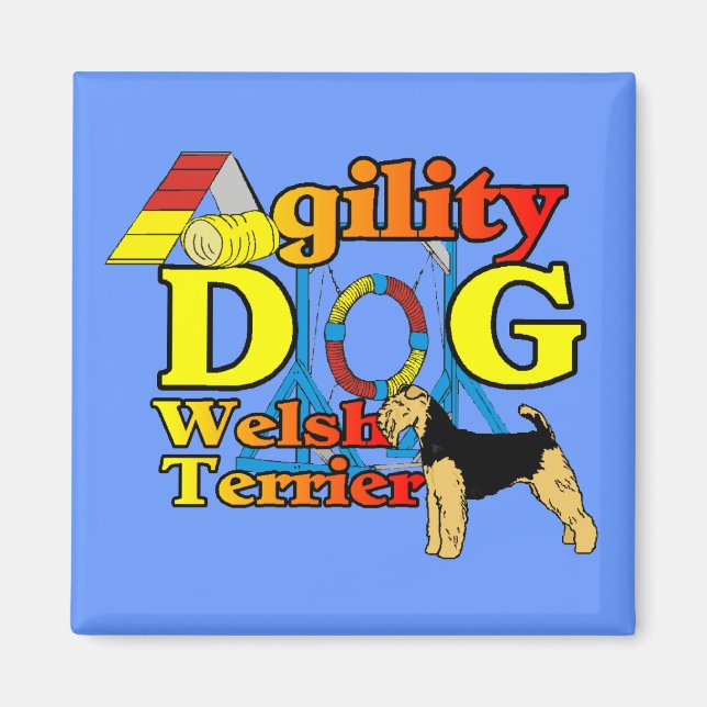 Welsh_Terrier_Agility Magnet (Vorne)