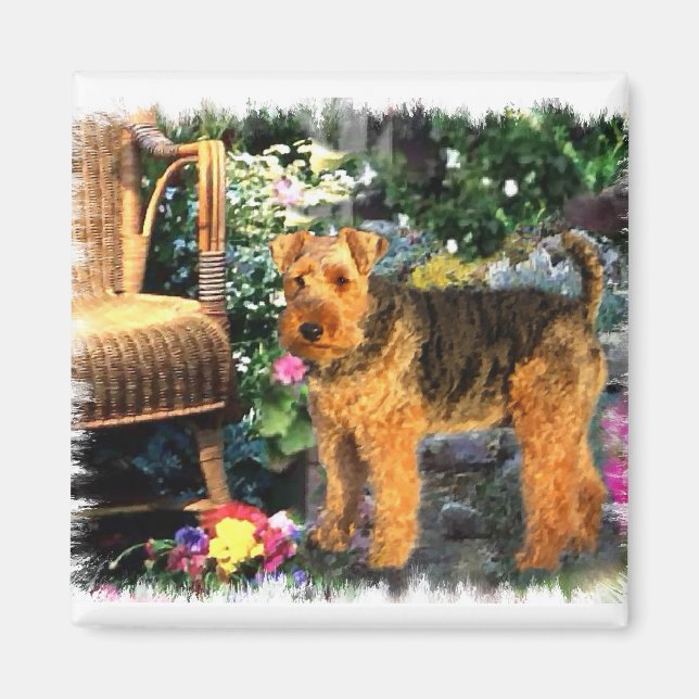 Welsh Terrier Art Geschenke Magnet (Vorne)