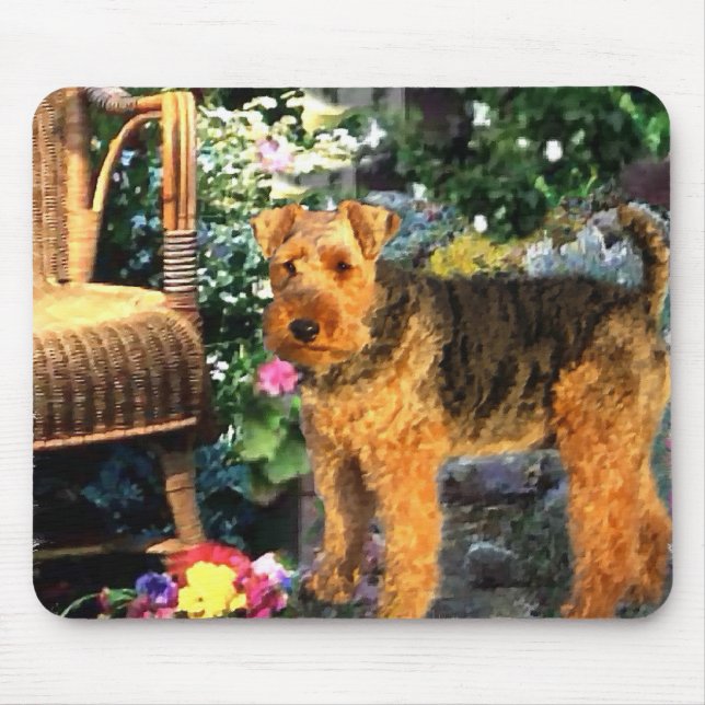 Welsh Terrier Art Geschenke Mousepad (Vorne)