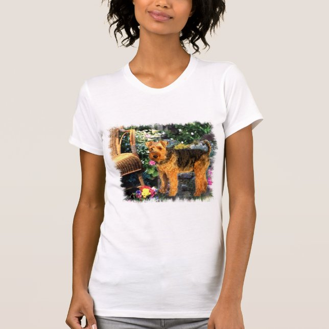 Welsh Terrier Art Geschenke T-Shirt (Vorderseite)