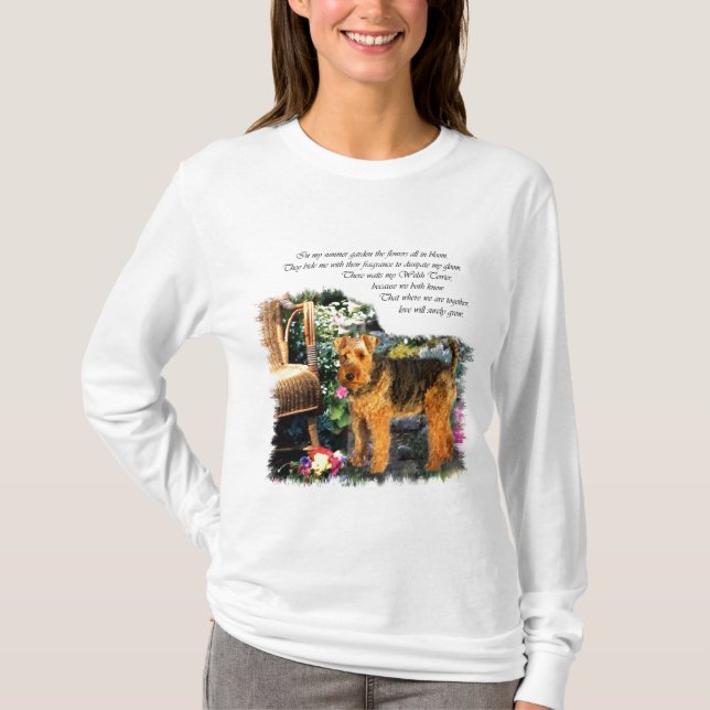 Welsh Terrier Art Geschenke T-Shirt (Vorderseite)