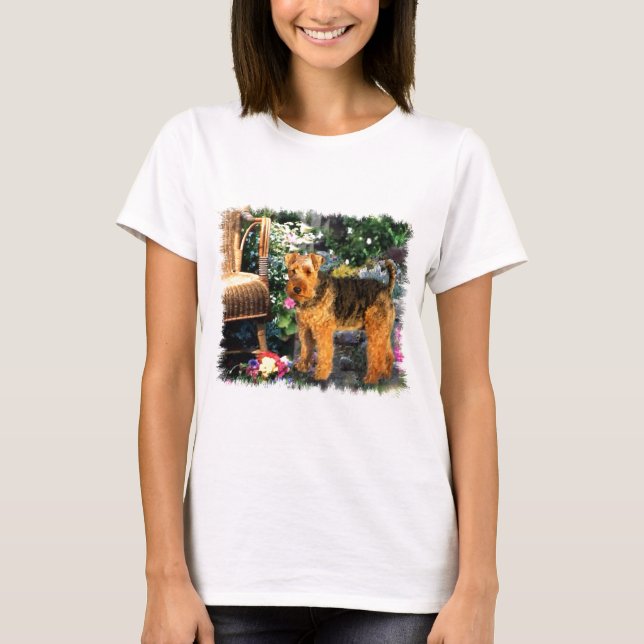 Welsh Terrier Art Geschenke T-Shirt (Vorderseite)