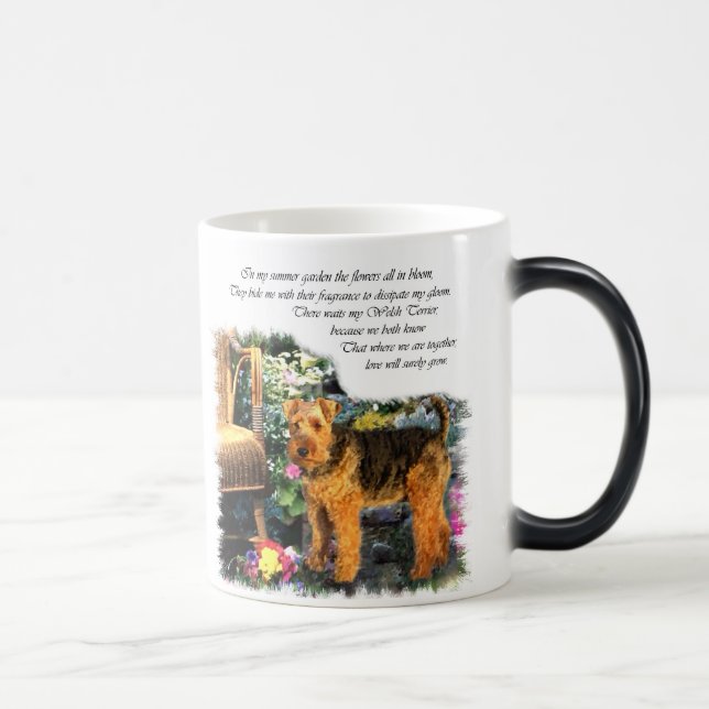 Welsh Terrier Art Geschenke Verwandlungstasse (Rechts)