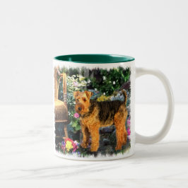 Welsh Terrier Art Geschenke Zweifarbige Tasse