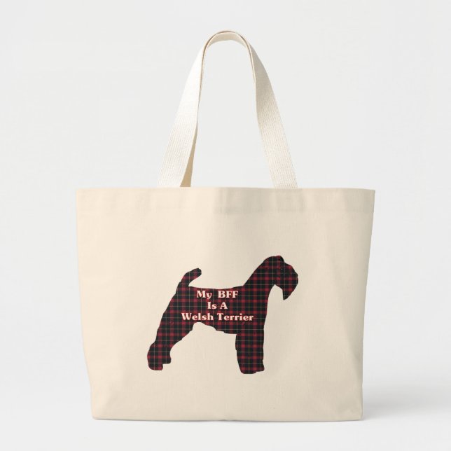 Welsh Terrier BESTE FREUNDIN Geschenke Jumbo Stoffbeutel (Vorne)