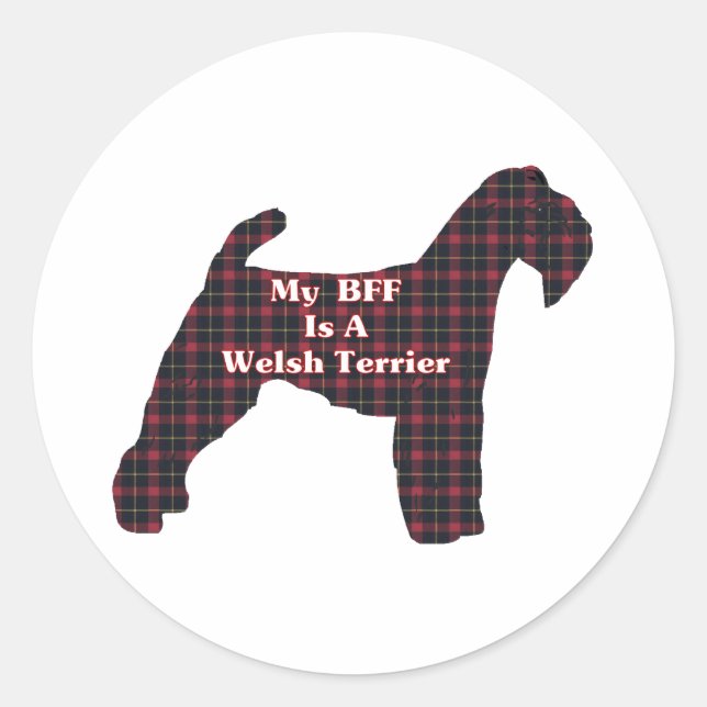 Welsh Terrier BESTE FREUNDIN Sticker (Vorderseite)