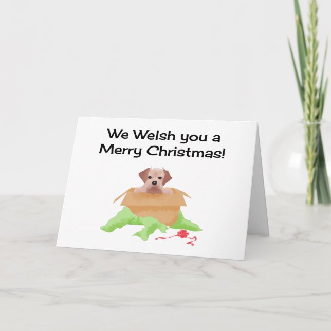 Welsh Terrier Christmas Card Karte (Vorderseite)