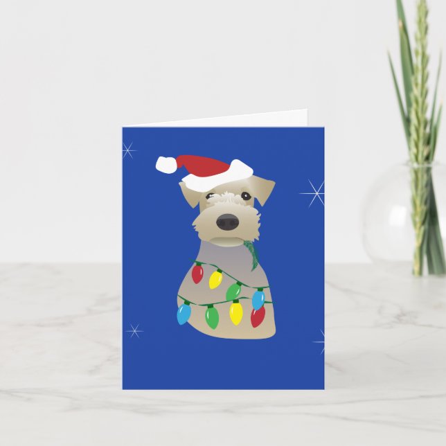 Welsh Terrier Christmas Card Karte (Vorderseite)