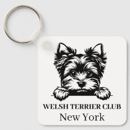 Welsh Terrier Custom Club Thema Schlüsselanhänger