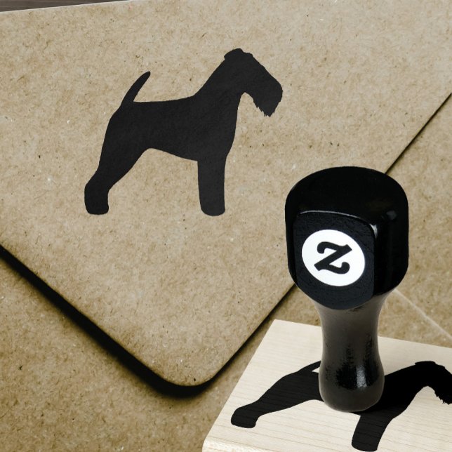 Welsh Terrier Dog Breed Silhouette Gummistempel (Von Creator hochgeladen)