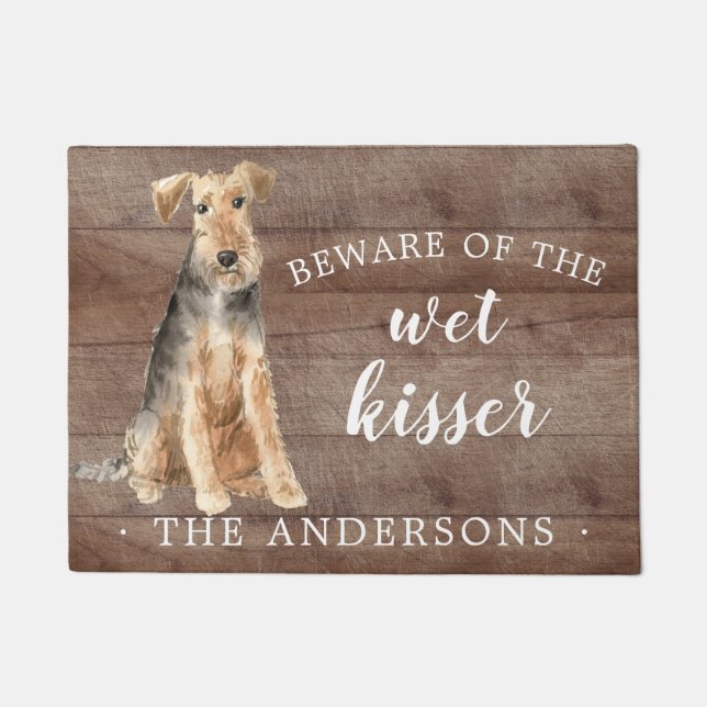 Welsh Terrier Dog Personalisiert Dog Mat Fußmatte (Vorderseite)