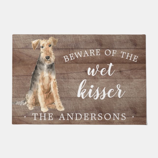 Welsh Terrier Dog Personalisiert Dog Mat Fußmatte (Vorderseite)