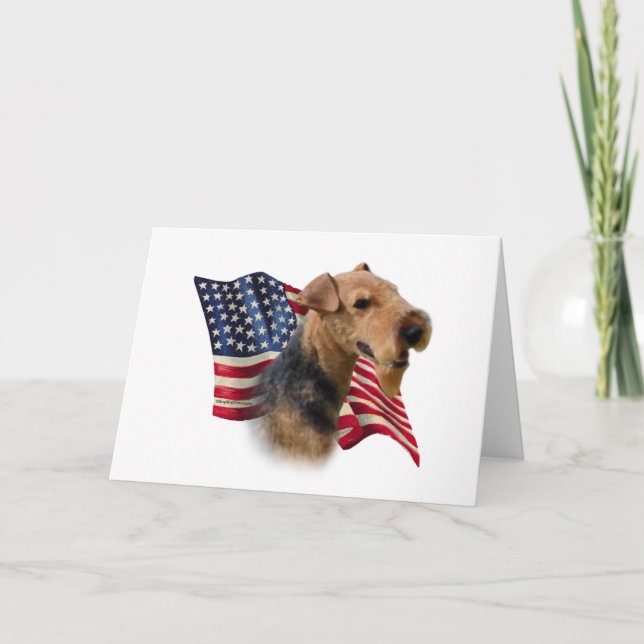 Welsh Terrier Flag Karte (Vorderseite)
