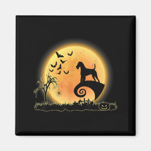 Welsh Terrier Gruselig und Mond Hund Lustiger Hall Magnet