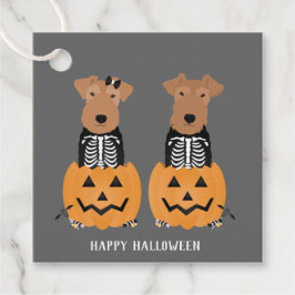 Welsh Terrier Halloween Skeleton Geschenkanhänger