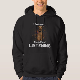 Welsh Terrier Hund höre ich Sie nicht hören Hoodie