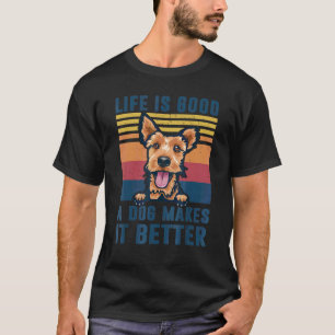 Welsh Terrier Hund Vater Mama Männer Frauen T-Shirt