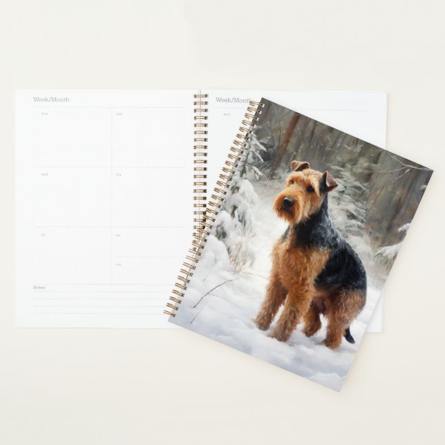 Welsh Terrier Lass es schneien Weihnachten Planer (Anzeige)