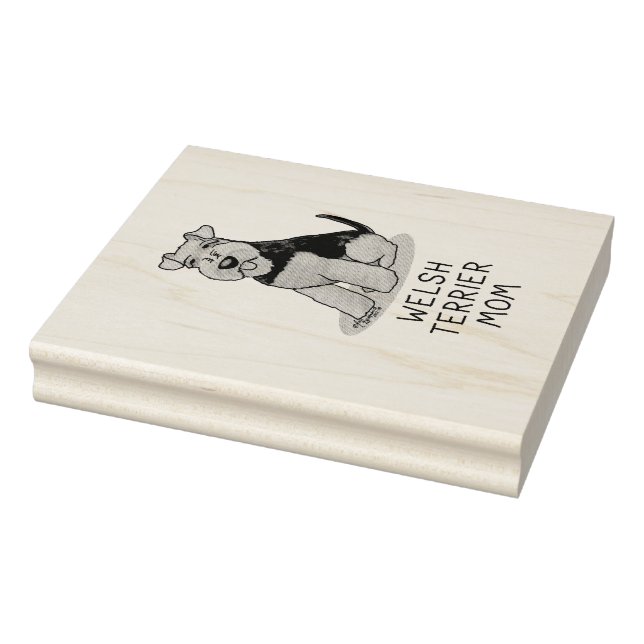 Welsh Terrier Mama - Niedliche Hunde Mama Gummistempel (Stempel)