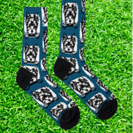 Welsh Terrier Navy Welppy Personalisiertes Thema Socken