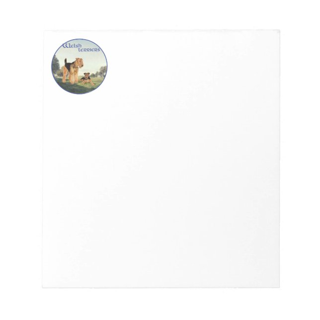 Welsh-Terrier Notizblock (Vorderseite)
