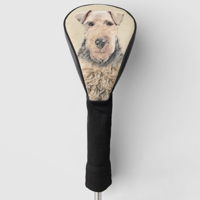 Welsh Terrier Painting - Niedliche Original Hunde  Golf Headcover (Vorderseite)