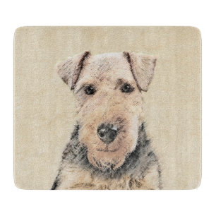 Welsh Terrier Painting - Niedliche Original Hunde Schneidebrett
