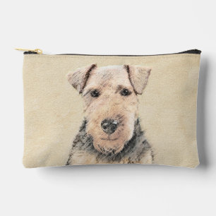 Welsh Terrier Painting WT Niedlich Original Hunde Zubehörtasche