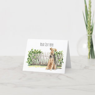 Welsh Terrier Personalisiert Greeting Card Dankeskarte