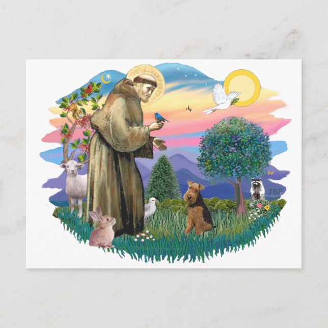 Welsh Terrier Postkarte (Vorderseite)