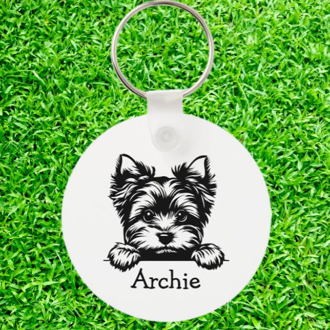Welsh Terrier Puppy Personalisiert Theme Schlüsselanhänger (Carry your love for Welsh Terrier puppies everywhere with a personalized theme keychain.)