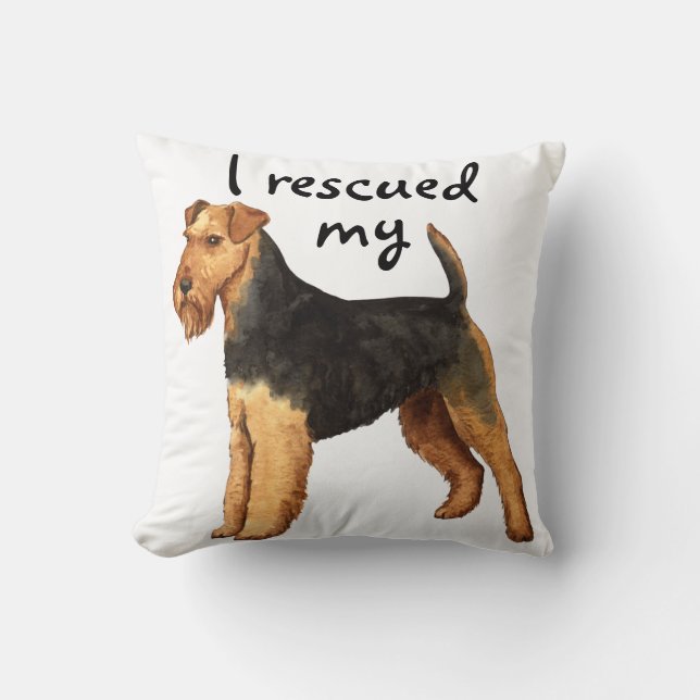 Welsh Terrier Rescue Kissen (Vorderseite)