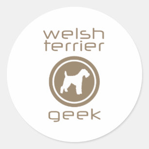 Welsh Terrier Runder Aufkleber